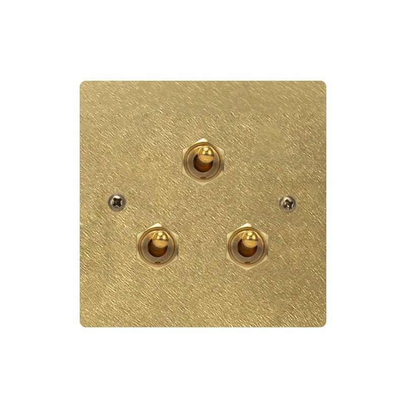Brass 3 Gang 2 Way Toggle Switch-86*86