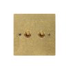 Brass 2 Gang 2 Way Toggle Switch-86*86