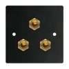 Brass 3 Gang 2 Way Toggle Switch-86*86