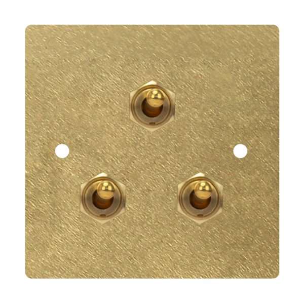 Brass 3 Gang 2 Way Toggle Switch-86*86