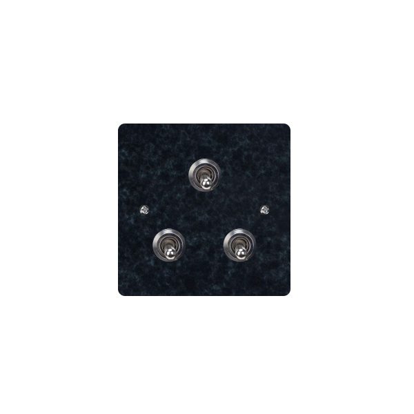 BRASS PATINA 3 Gang 2 Way Toggle Switch-86*86