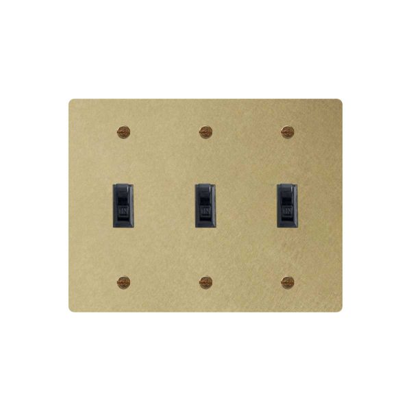 Brass Toggle Switch - 3Gang Toggle Switch 154*120