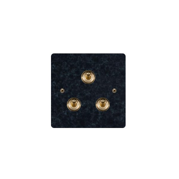 BRASS PATINA 3 Gang 2 Way Toggle Switch-86*86
