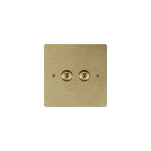 Brass 2 Gang 2 Way Toggle Switch-86*86