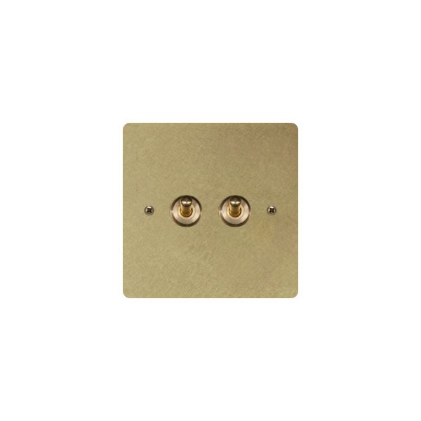 Brass 2 Gang 2 Way Toggle Switch-86*86