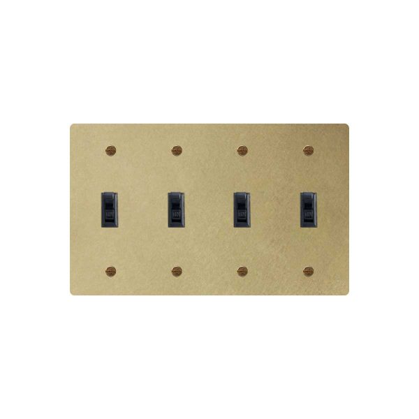 Brass Toggle Switch - 4Gang Toggle Switch 195*120